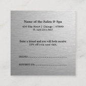 Professional Salon & Spa 紹介カード|編集可能 割引カード (裏面)