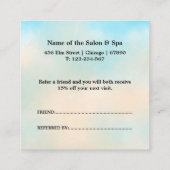 Professional Salon & Spa 紹介カード|編集可能 割引カード (裏面)
