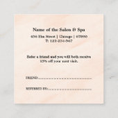 Professional Salon & Spa 紹介カード|編集可能 割引カード (裏面)