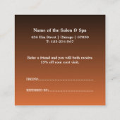 Professional Salon & Spa 紹介カード|編集可能 割引カード (裏面)