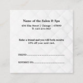 Professional Salon & Spa 紹介カード|編集可能 割引カード (裏面)