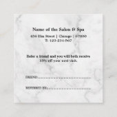 Professional Salon & Spa 紹介カード|編集可能 割引カード (裏面)