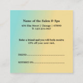 Professional Salon & Spa 紹介カード|編集可能 割引カード (裏面)