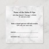 Professional Salon & Spa 紹介カード|編集可能 割引カード (裏面)