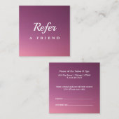 Professional Salon & Spa Referral Card | Editable 割引カード (正面/裏面)
