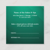 Professional Salon & Spa Referral Card | Editable 割引カード (裏面)