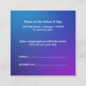 Professional Salon & Spa Referral Card | Editable 割引カード (裏面)
