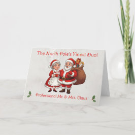 Professional Santa Business Card Thank Mrs Claus サンキューカード