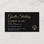 Professional Scales of Justice Lawyer Photo 名刺 (裏面)