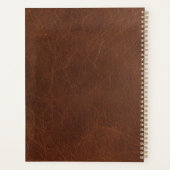 Professional Script on Brown Leather Pattern プランナー手帳 (裏面)