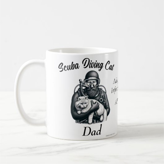   Professional Scuba Diver Funny Personalize コーヒーマグカップ (左)
