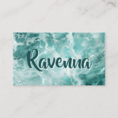 Professional Seafoam Silver White Name 名刺 (正面)