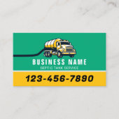 Professional Septic Tank Pumping Service Green 名刺 (正面)