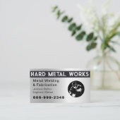 Professional Shiny Black Welding Metal Fabricator 名刺 (スタンド正面)