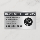 Professional Shiny Black Welding Metal Fabricator 名刺 (正面)