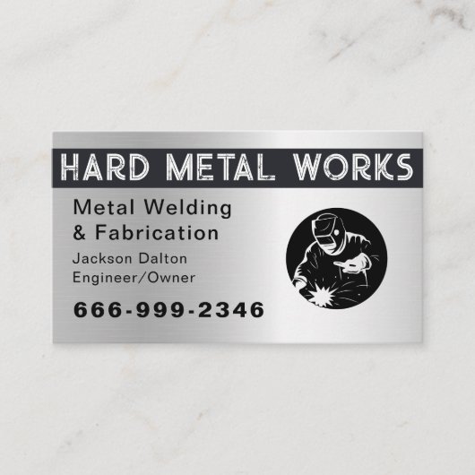 Professional Shiny Black Welding Metal Fabricator  名刺 (正面)