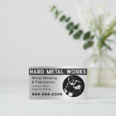 Professional Shiny Black Welding Metal Fabricator  名刺 (スタンド正面)