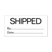 Professional Shipped By Date Rubber Stamp ラバースタンプ (インプリント)