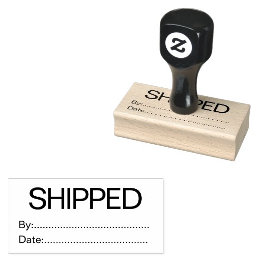 Professional Shipped By Date Rubber Stamp ラバースタンプ (押印)