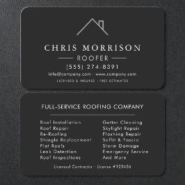 Professional Silver & Black Roofing Company 名刺