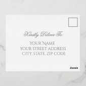 Professional Silver Foil Holiday Response Card 箔シーズンポストカード (裏面)