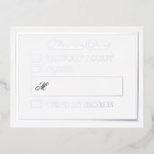 Professional Silver Foil Holiday Response Card 箔シーズンポストカード (正面)