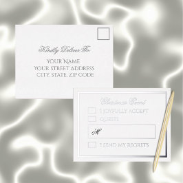 Professional Silver Foil Holiday Response Card 箔シーズンポストカード