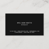 Professional Simple and Minimalist Black 名刺 (正面)
