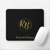 Professional Simple Black Gold - Mousepad マウスパッド (マウス)