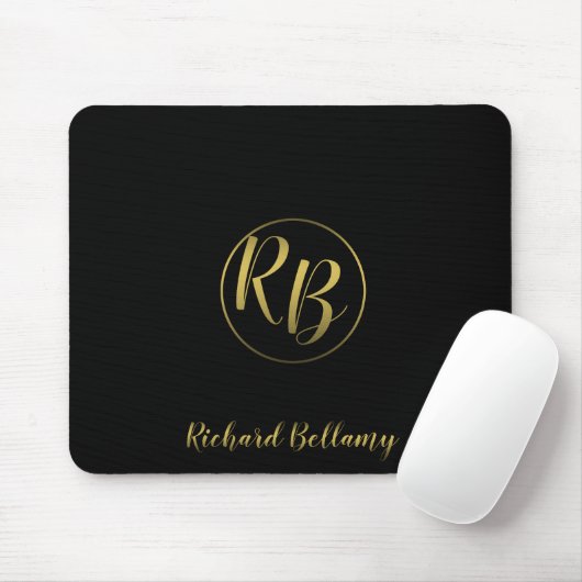 Professional Simple Black Gold - Mousepad マウスパッド (マウス)