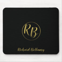 Professional Simple Black Gold - Mousepad マウスパッド