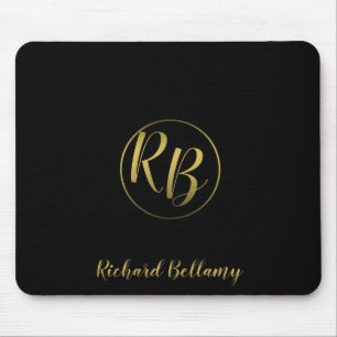 Professional Simple Black Gold - Mousepad マウスパッド