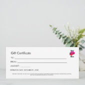 Professional Simple Custom Logo Gift Certificate 招待状 (スタンド正面)