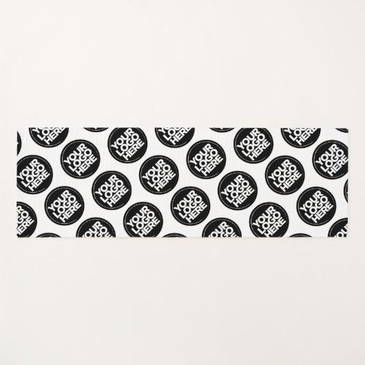 Professional Simple Repeating Logo Background ヨガマット (正面(横))