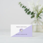 Professional Simple Soft Lavender Children Clean 名刺 (スタンド正面)