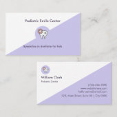 Professional Simple Soft Lavender Children Clean 名刺 (正面/裏面)