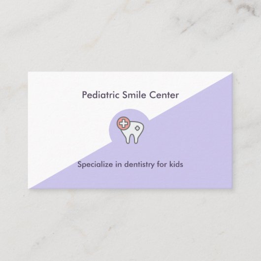 Professional Simple Soft Lavender Children Clean 名刺 (正面)