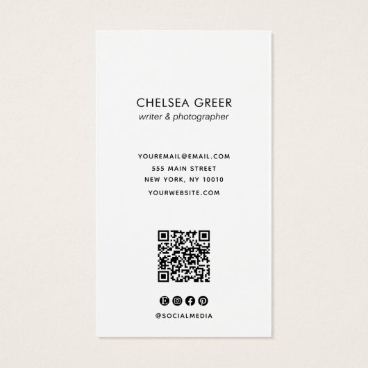 Professional Simple White Silver Border (裏面)