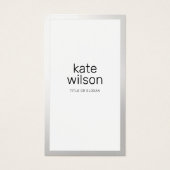 Professional Simple White Silver Border (正面)