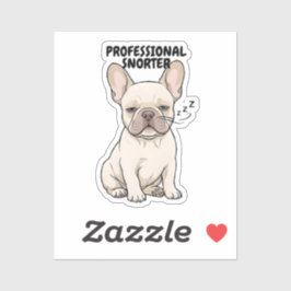 Professional Snorter Funny French Bulldog Design シール