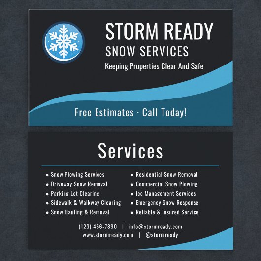 Professional Snow Removal Service Company 名刺