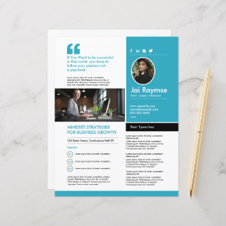 Professional Speaker One Sheet Template