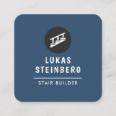 Professional Stair Builder Contractor スクエア名刺 (正面)