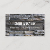 Professional Stone Masonry Business Card Design 名刺 (正面)