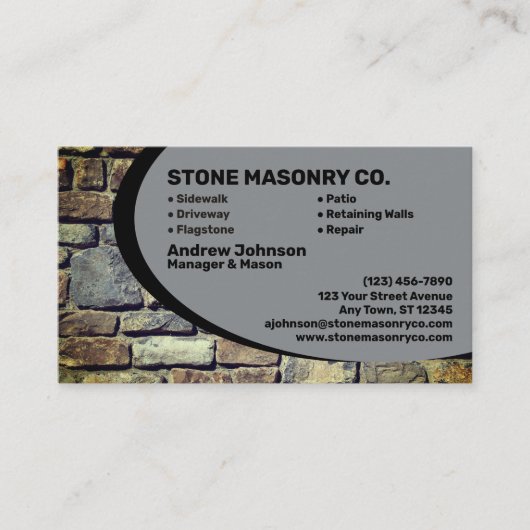 Professional Stone Masonry Company 名刺 (正面)