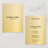 Professional Stylish Faux Gold Template 名刺 (正面/裏面)