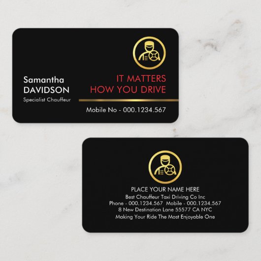 Professional Stylish Gold Handyman Tools Line 名刺 (正面/裏面)