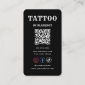 Professional Tattoo Studio Tattoo Shop Branding 名刺 (裏面)