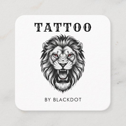 Professional Tattooist Creative Branding QR Code スクエア名刺 (正面)