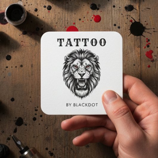 Professional Tattooist Creative Branding QR Code スクエア名刺